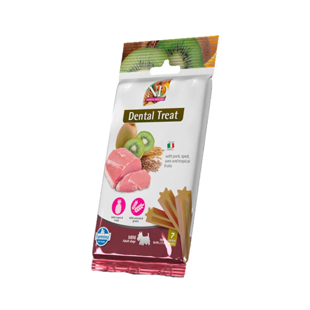 Farmina Tropical Dental Treat Adult Mini Maiale 60g - Snack per Cani Farmina Tropical Dental Treat Adult Mini Maiale 60g - Snack per Cani